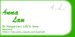 anna lam business card